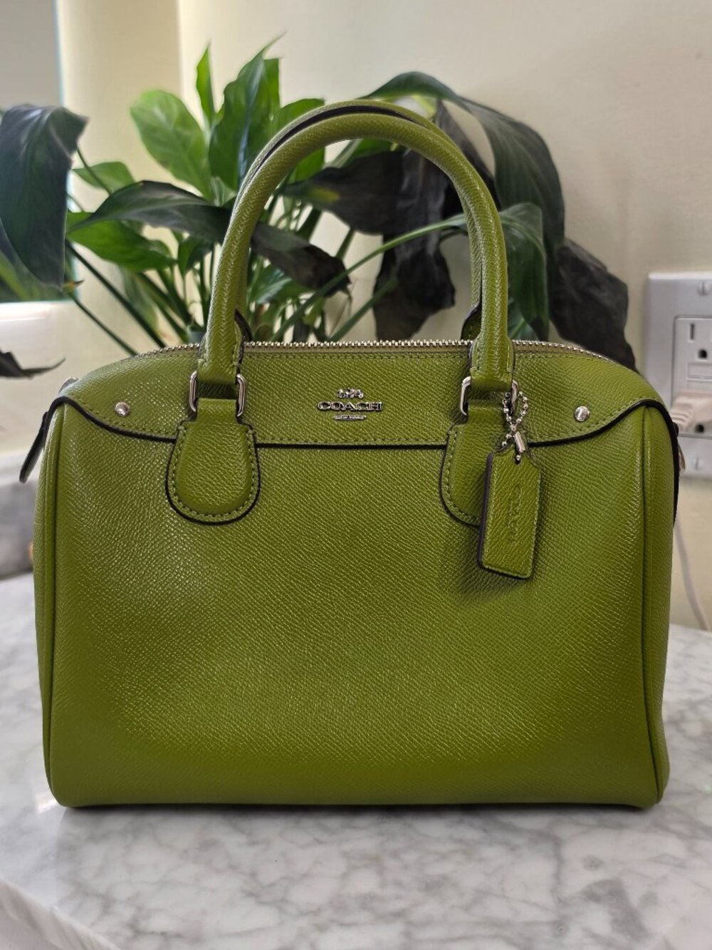 Coach Mini Bennett Crossgrain Leather Satchel